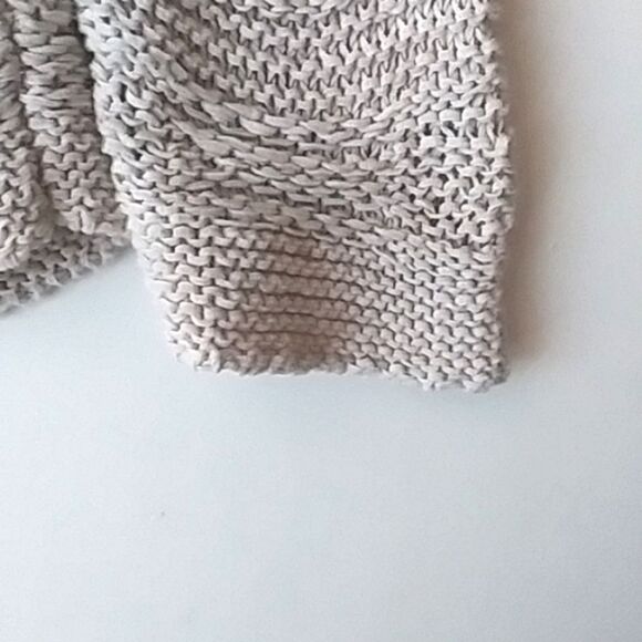 J.Jill. Oatmeal Color Wavy Pattern Rolled Ribbon Loose Knit Sweater - Picture 8 of 8